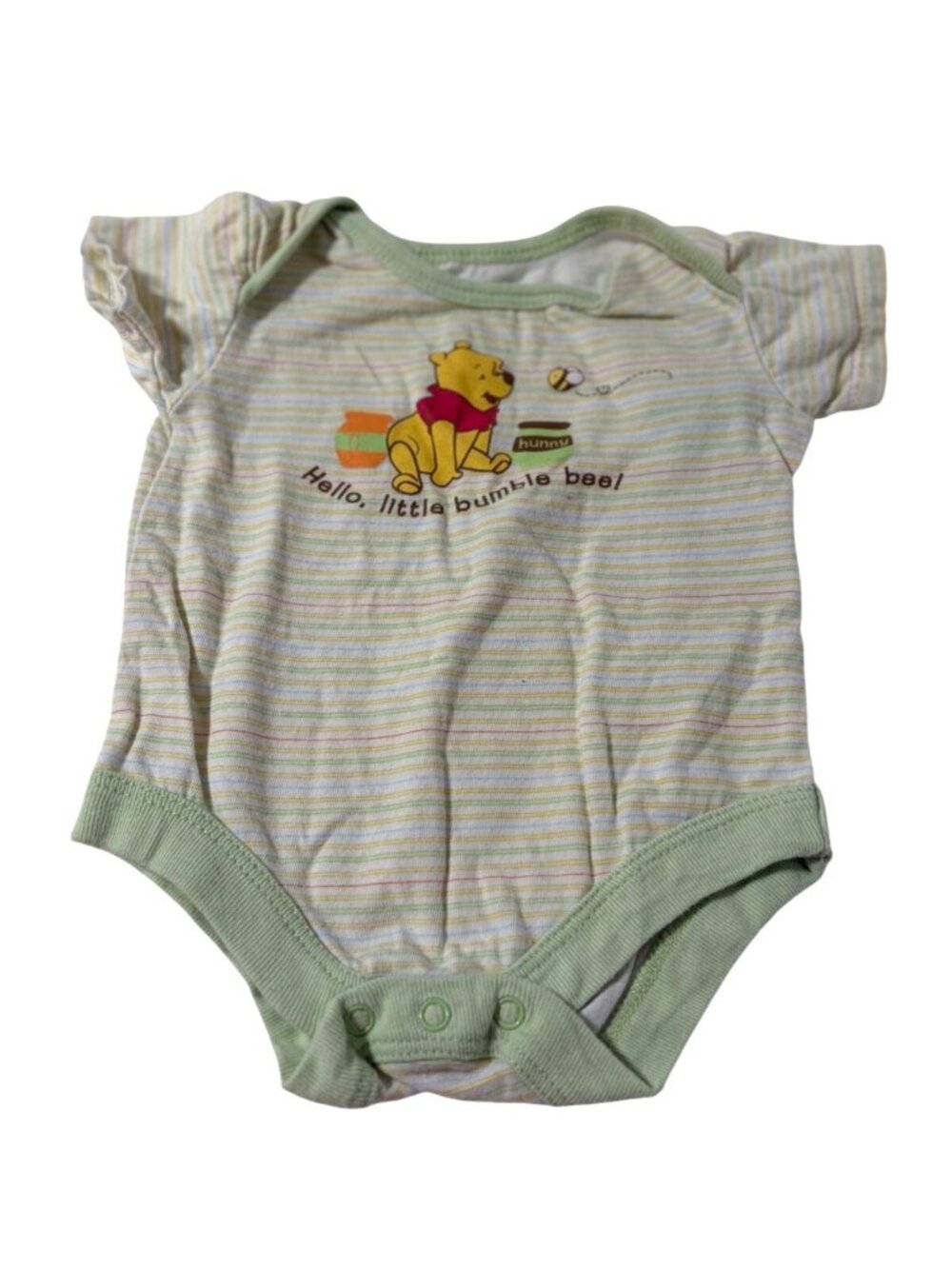 Vintage Disney infant Baby 0 3 months Short Sleeve 1 piece bodysuit winnie the p